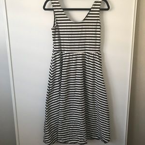 who what wear striped midi dress